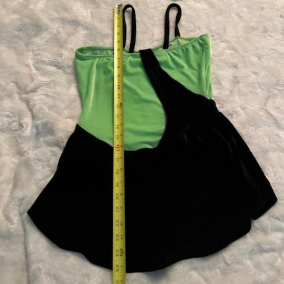 G K Elite Sportswear Figure Skating Velour Dress Dance Outfit Girls Size L NWOT - Picture 10 of 12